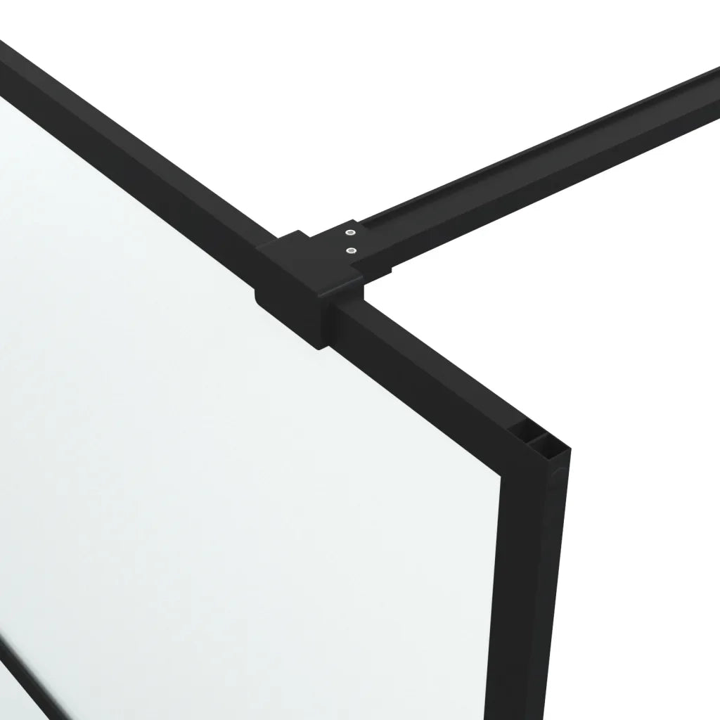 Parete Doccia Walk in Nera 140x195 cm Vetro Smerigliato ESG 152134