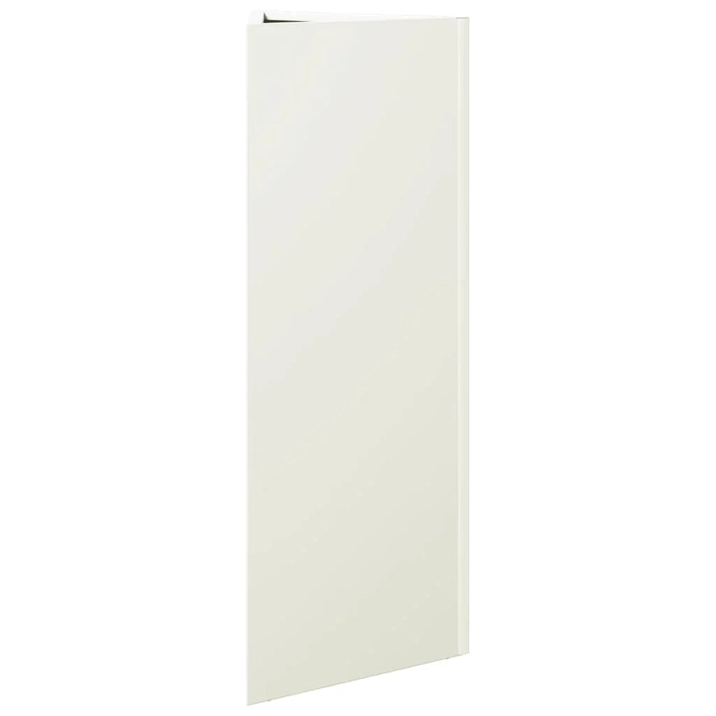Vaso per fioriera aiuola rialzata piante fiori giardino terrazze set da 2 triangolari 30 x 26 x 75 cm acciaio bianco 02_0039093