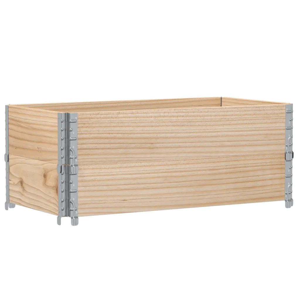 Paretali per Pallet 2 pz 100x50 cm in Legno Massello di Pino