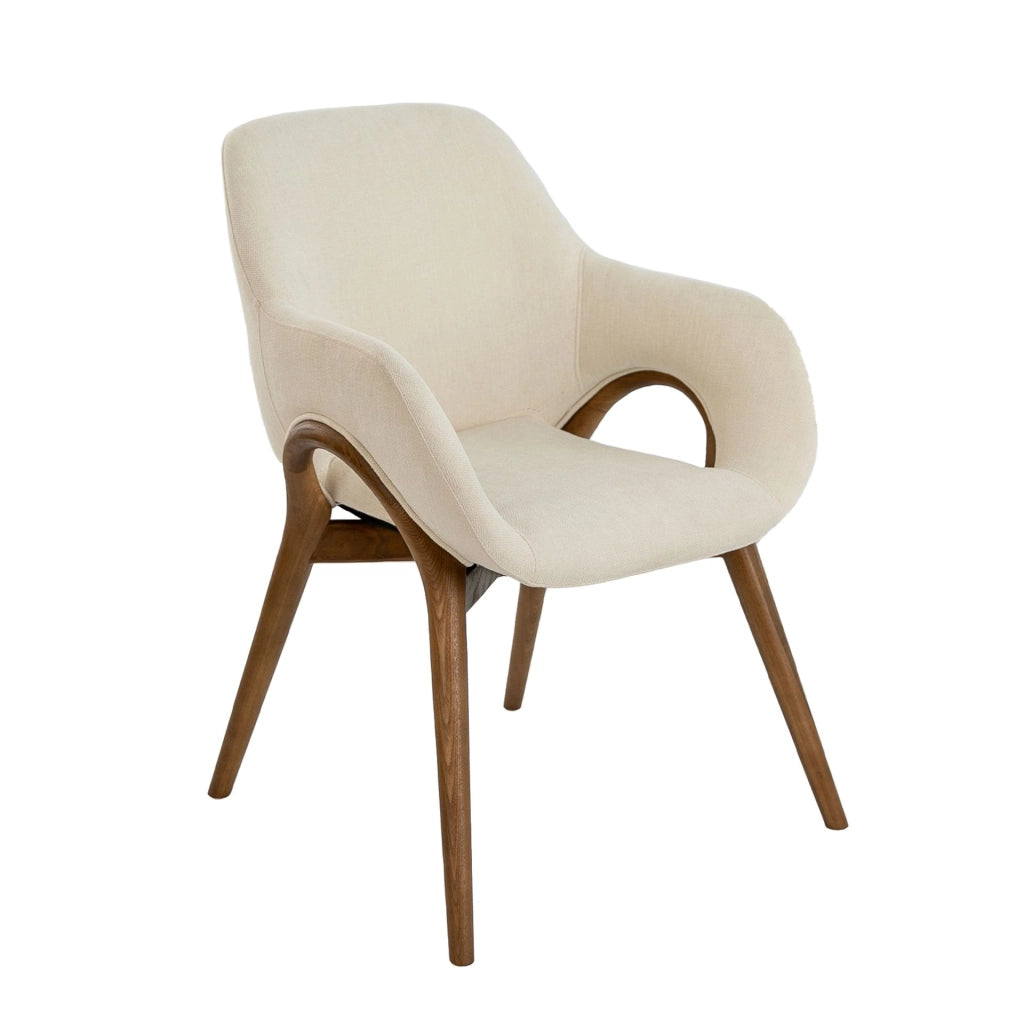 Sedia in tessuto beige