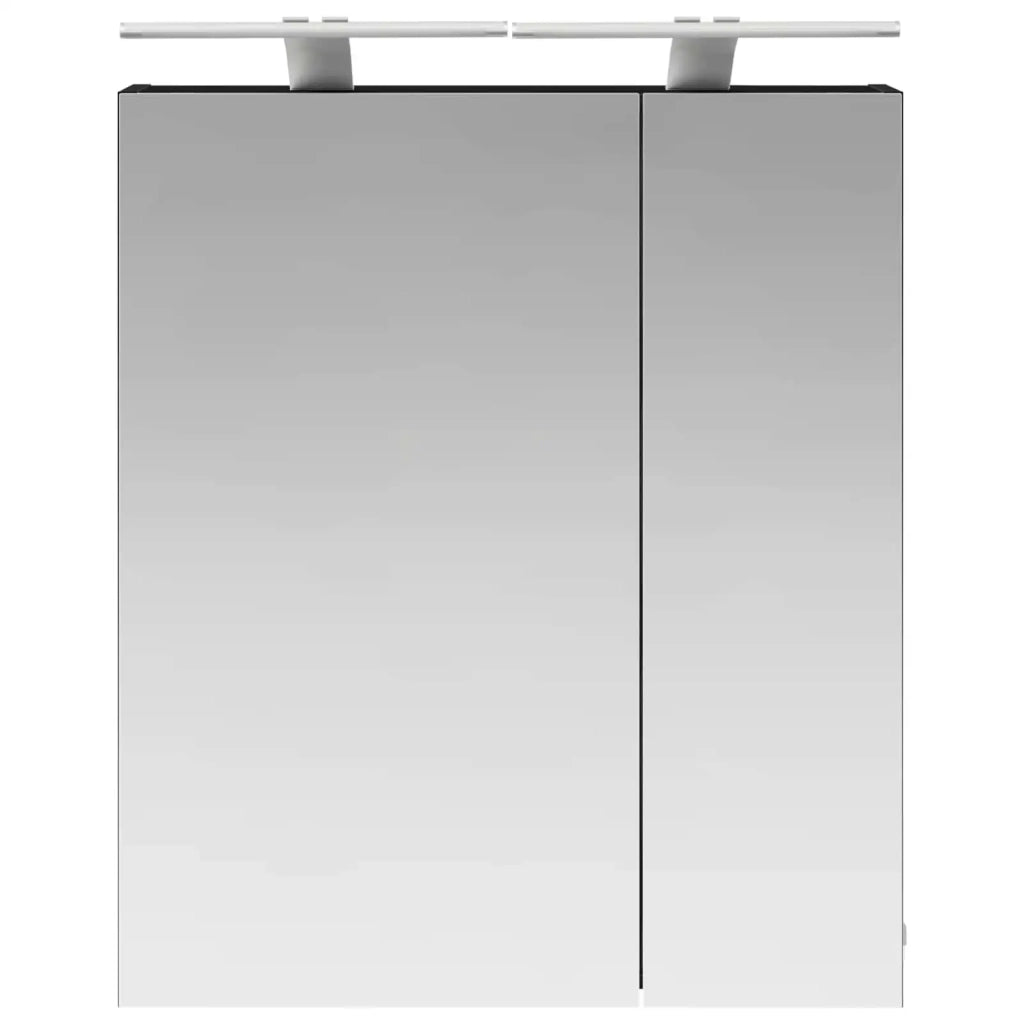Mobiletto per specchio da bagno Rovere Nero 60 x 14,5 x 70 cm 889064