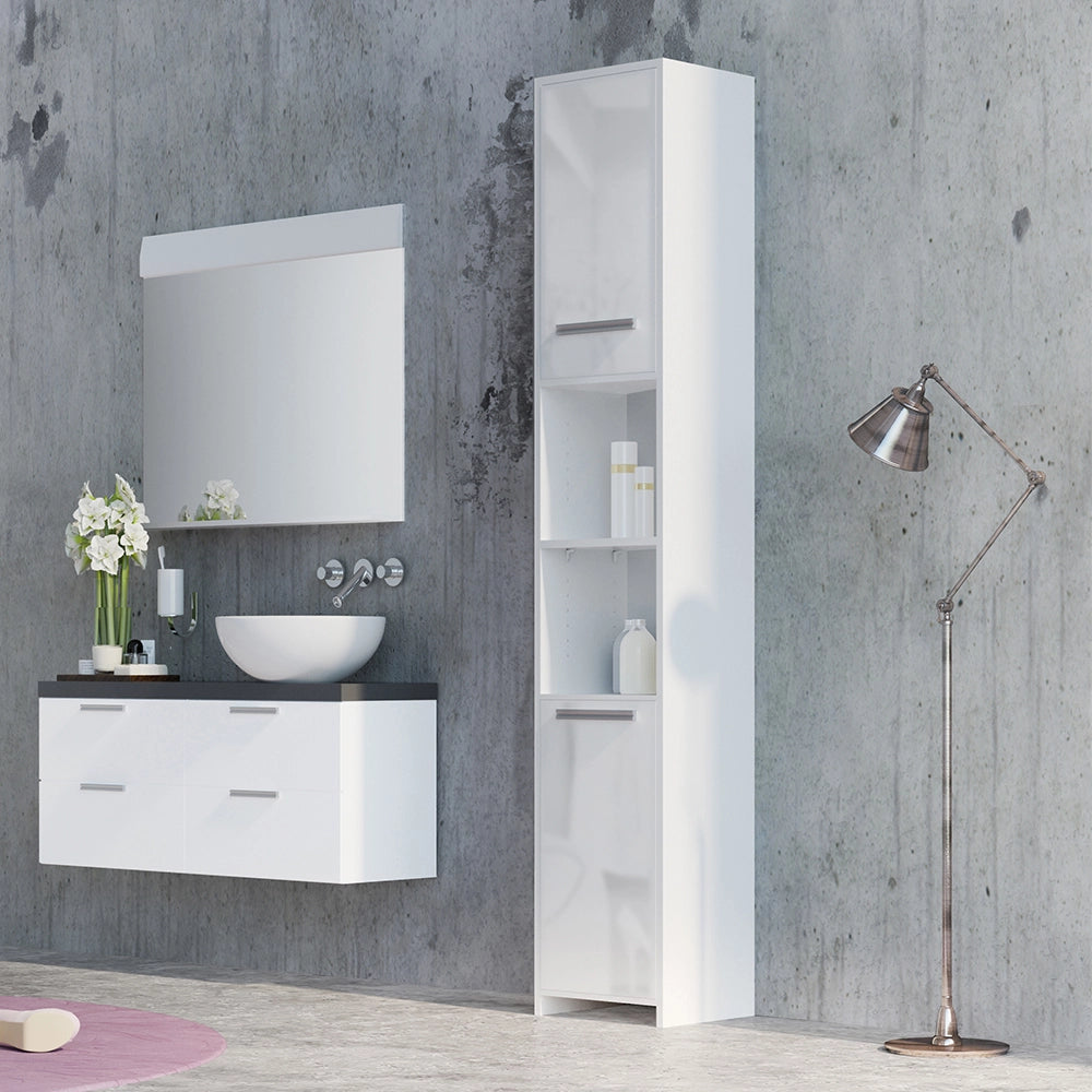 Vicco Mobile bagno alto Bianco lucido/bianco 30 x 190 cm