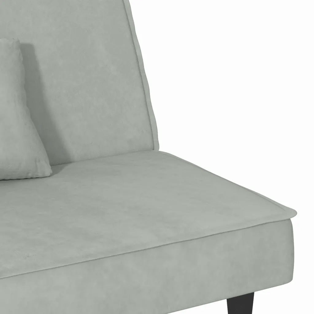 Divano letto | Sof¨¤ letto | Letto singolo Grigio Chiaro in Velluto
