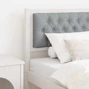 Testiera Bianco e grigio chiaro 80 cm Legno di pino massello 879038