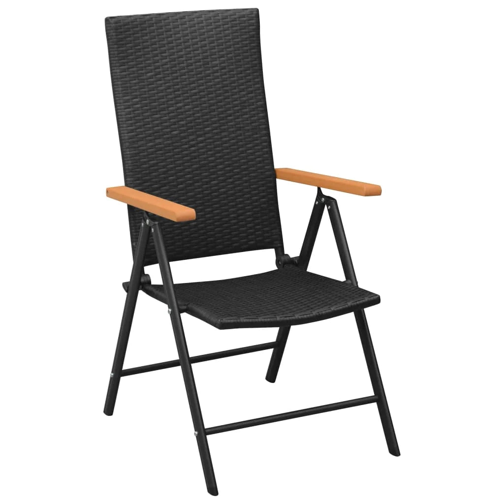 Set da pranzo da giardino per esterni 3 pezzi nero e marrone 02_0013674
