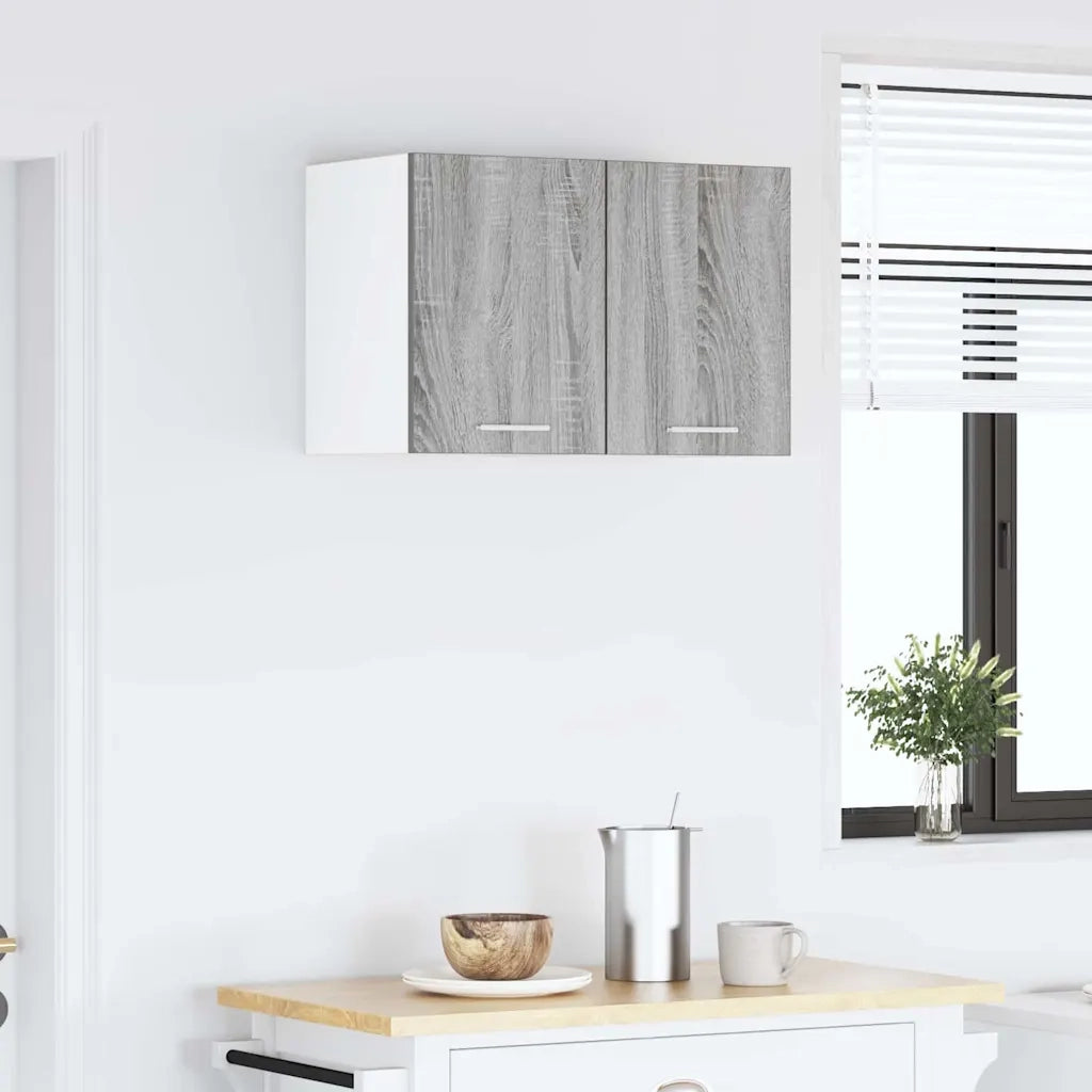Armadio pensile 2 pcs Grigio Sonoma e Bianco 30 x 31 x 40 cm 884125
