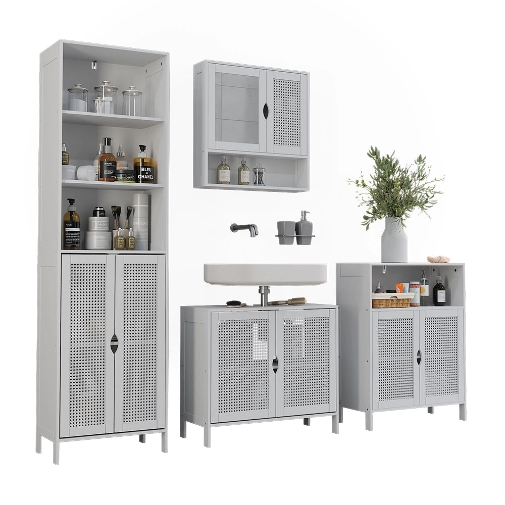 Vicco Set di mobili da bagno Bianco 4 parti