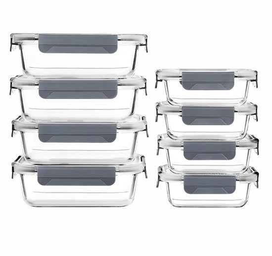 Contenitori in vetro per alimenti, 8-pack, 1000 ml + 354 ml