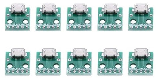 Adattatore USB da Micro USB a Carta 10 pezzi 5 pin 2,54mm Pitch Adattatore USB Type A