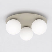 Lampada da soffitto SOLAR in acciaio mokka e vetro opale