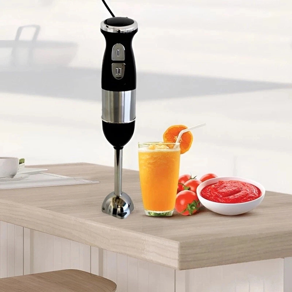 Trade Shop - Frullatore A Immersione Multifunzione 500w 2 Velocità 2 Lame In Acciaio Design Ergonomico -