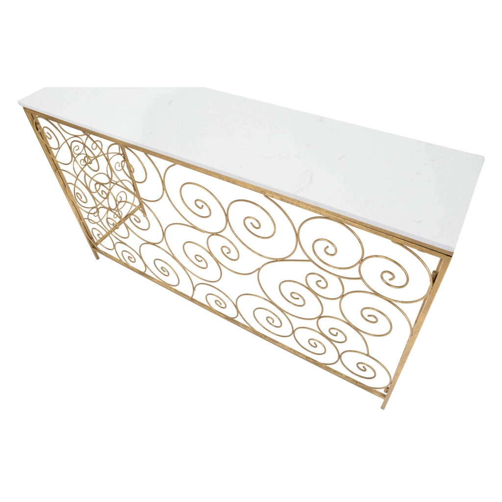Goris, Consolle un Ripiano, 140x36x82h cm Bianco