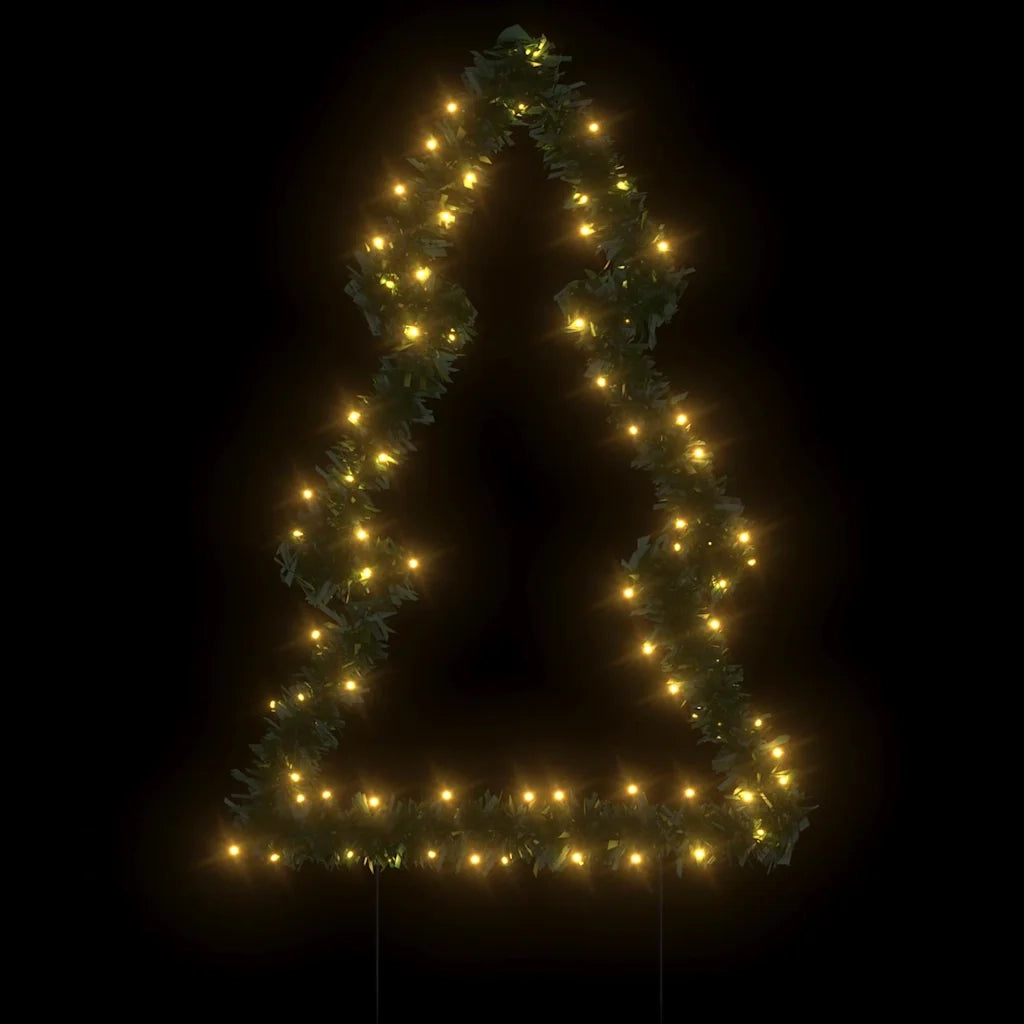Decorazione Luminosa Natalizia con Picchetti Albero 80LED 60cmcod mxl 80257