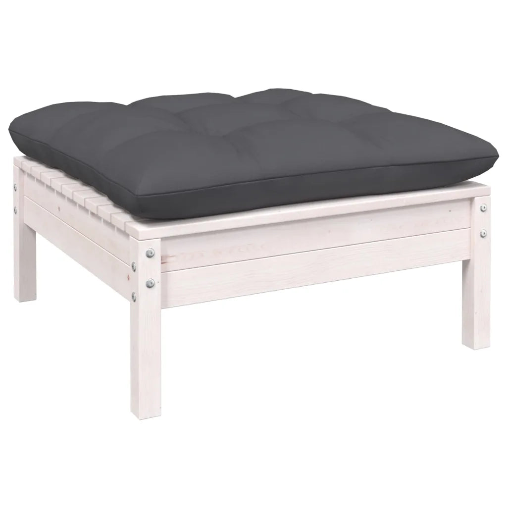 Set Divani da Giardino 13 pz e Cuscini Antracite Legno di Pino cod mxl 44366