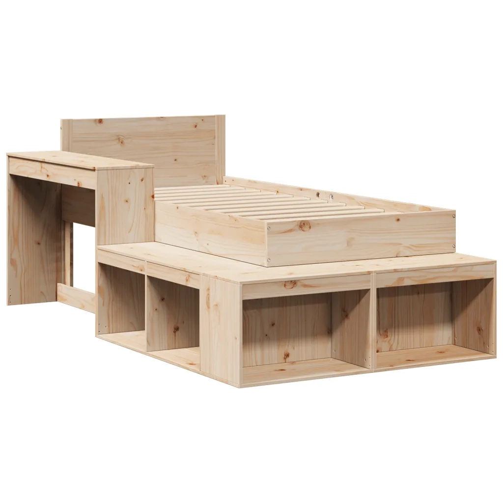 Letto senza Materasso 75x190 cm in Legno Massello Pino 3309752
