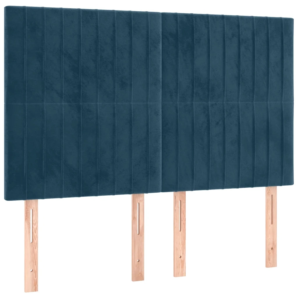 Giroletto senza Materasso-Struttura Letto Blu Scuro 140x200 cm Velluto 348223