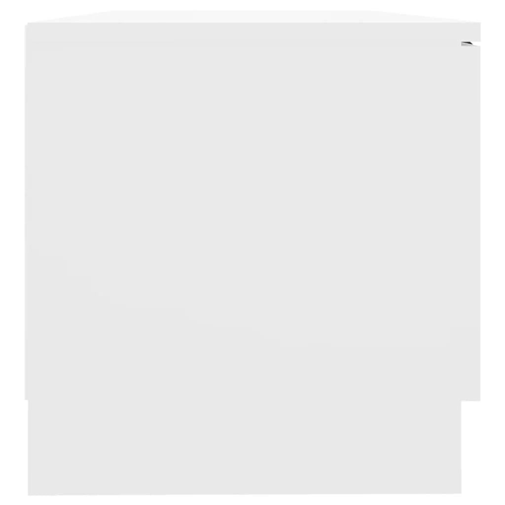 Mobile TV multimediale scaffale TV mobile TV sala da pranzo soggiorno camera da letto 80 x 35 x 36,5 cm legno ingegnerizzato bianco 02_0026267