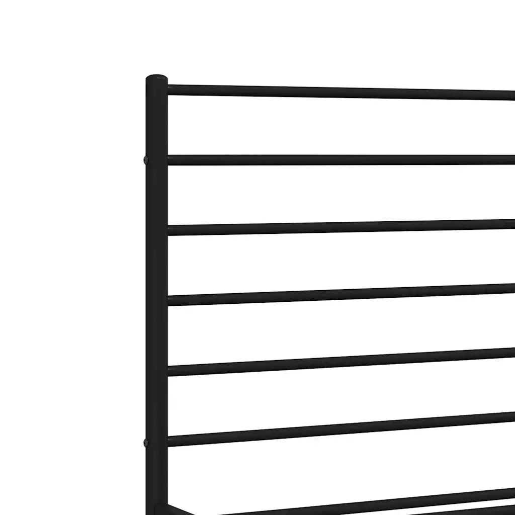 Giroletto senza Materasso con Pediera-Struttura Letto in Metallo Nero 180x200 cm 511680