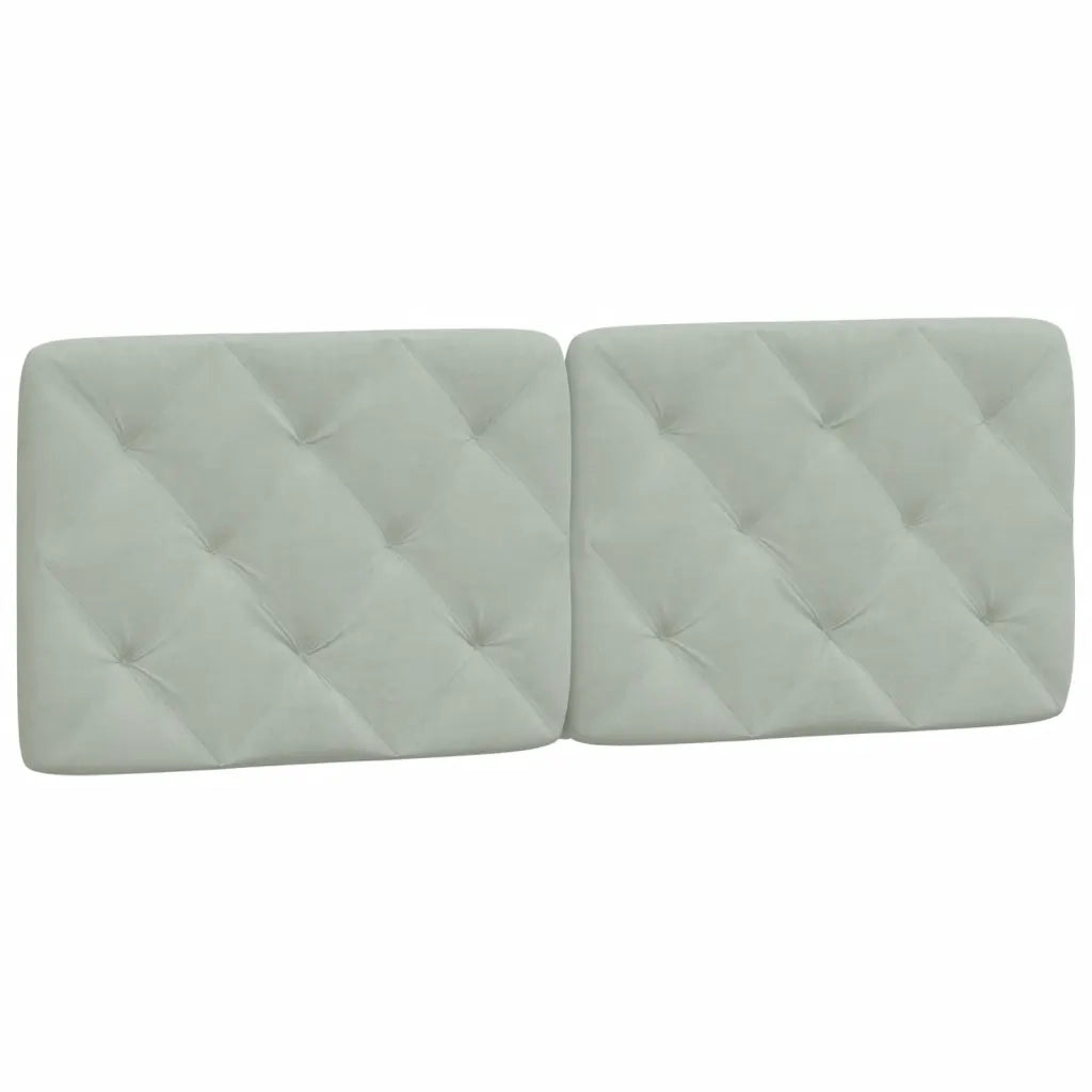 Cuscino Testiera Grigio Chiaro 120 cm in Velluto CFW6392225