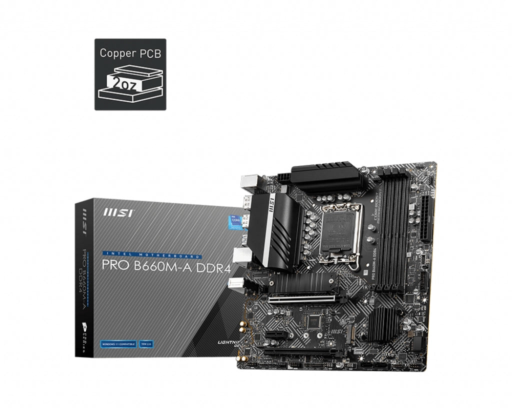 Msi pro h610m-g ddr4 scheda madre intel h610 lga 1700 micro atx