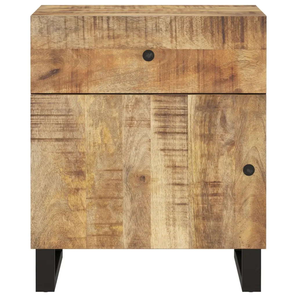 Comodino 50x33x60cm Legno Massello di Mango e Legno Multistrato cod mxl 30280