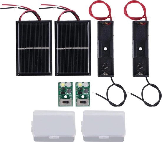 Pannelli di controllo per luci solari set - Set da 2, regolatore di carica per lampada solare da 12 V kit per uso outdoor