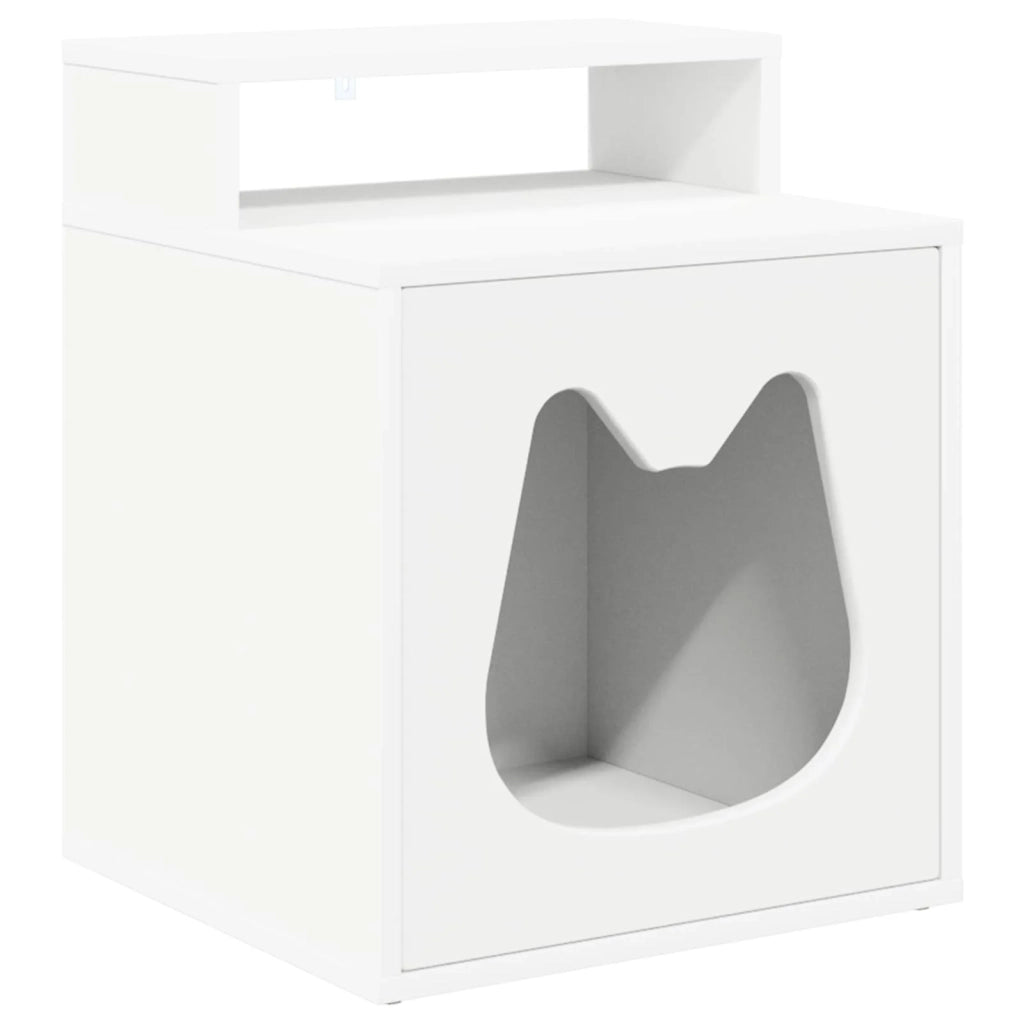 Casa per Gatti Bianco 42,5 x 40 x 53,5 cm Legno multistrato