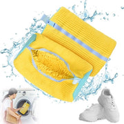 Sac da pulizia per scarpe riutilizzabile - Borsa da portare con cerniera per pulire sneakers, scarpe da tennis in canapa.