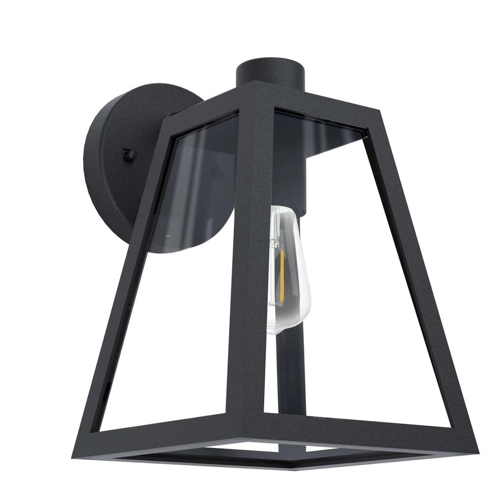 Applique Esterno Contemporanea Mirandola Alluminio Nero E27