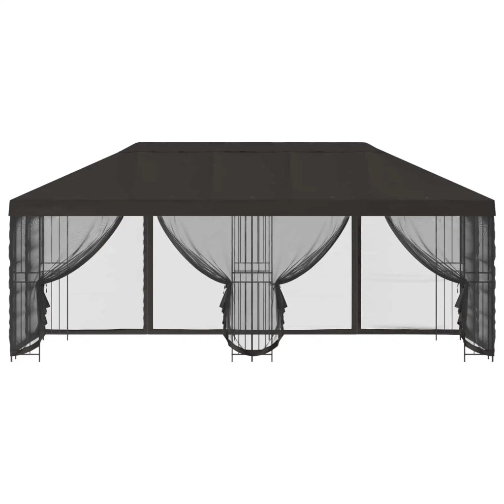 Gazebo con pareti laterali 6 x 3 m Antracite 3375996