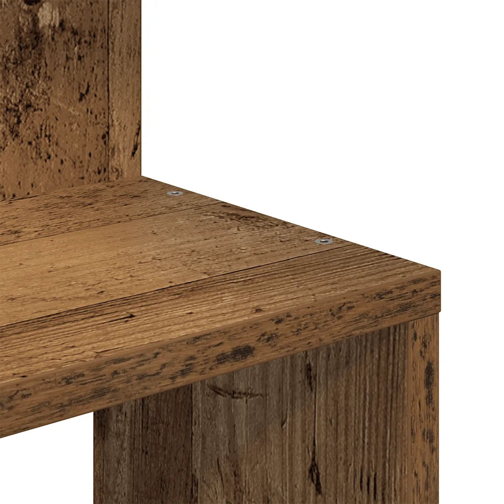 Mensola Angolare Legno Vecchio 32x32x127,5 cm Legno Multistrato 860524