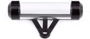 Sostegno per Pedane Acquastato - Ossatura Universale per Tubi - Fermo in Alluminio - Nero - Dimensioni 11 x 2,5 cm - Adatto per la maggior parte delle motociclette - Pedane Acquastato per Motociclette