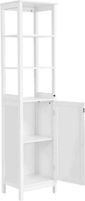 Cassa Bagno Adattabile - Bianca - Pannello Flessibile Con 3 Compartimenti Aperti - 160 cm Alto