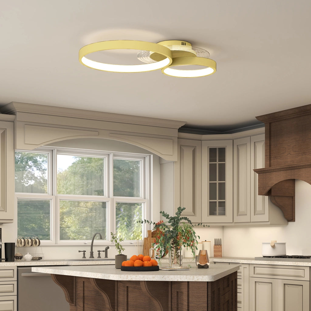 Lampada a Soffitto LED 40W 3000K/4000K/6500K ¨C zephmum ¨C Dorato