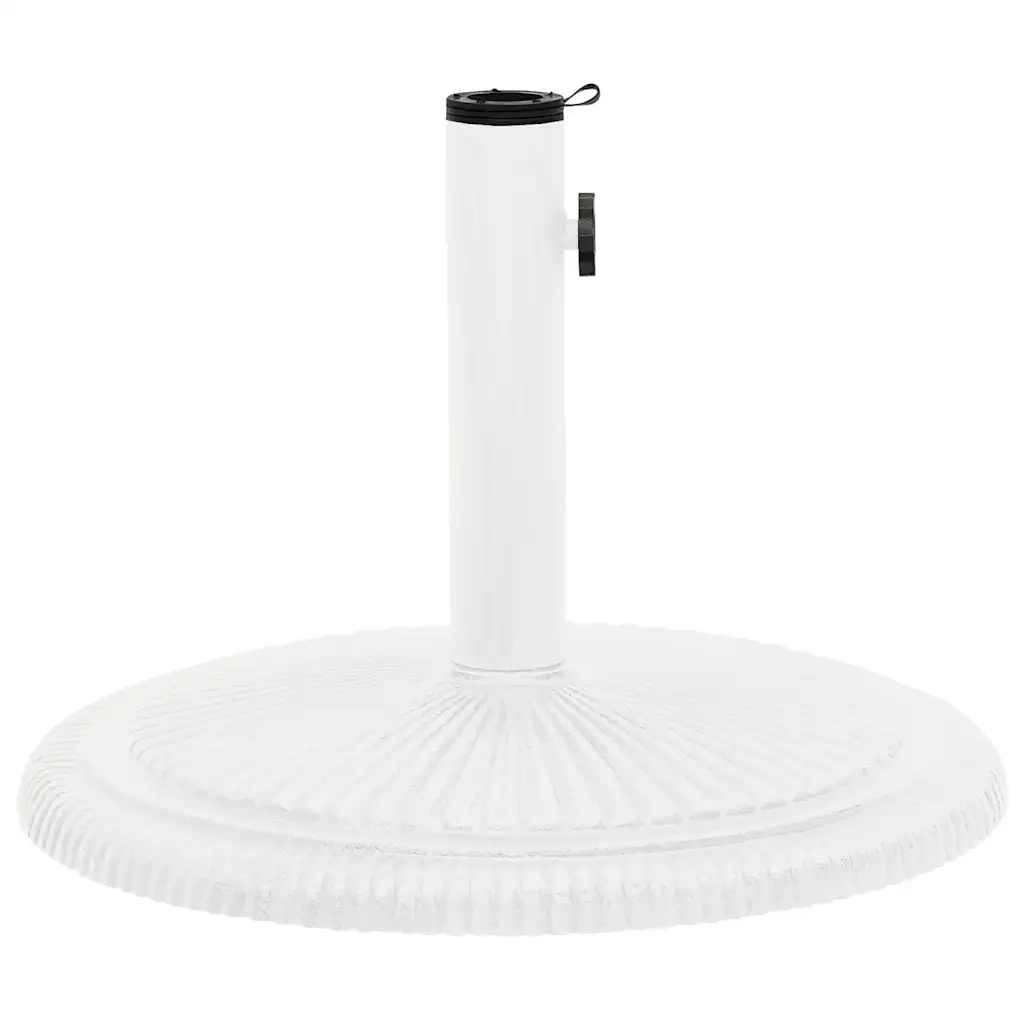 Base stabile per ombrellone da esterno con design floreale 45 x 45 x 30 cm in ghisa bianca 02_0046552