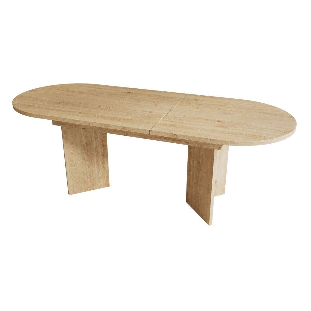 Tavolo da pranzo allungabile; MDF color rovere