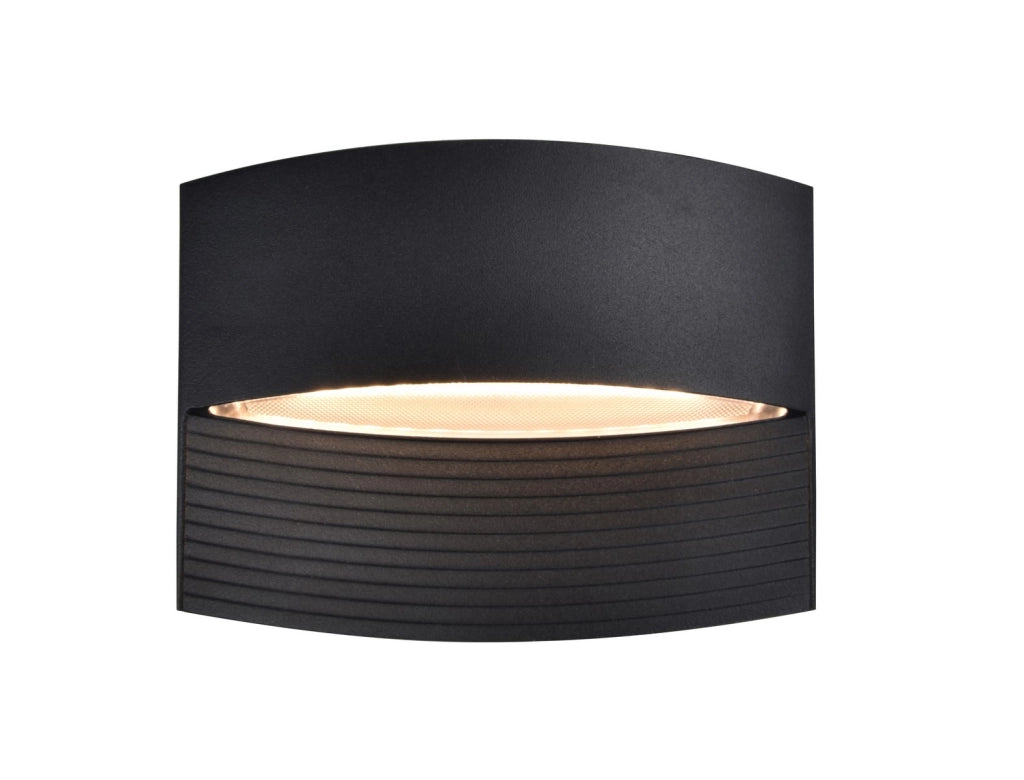 Applique LED esterna LOTUS nera IP54 8,5W Lutec