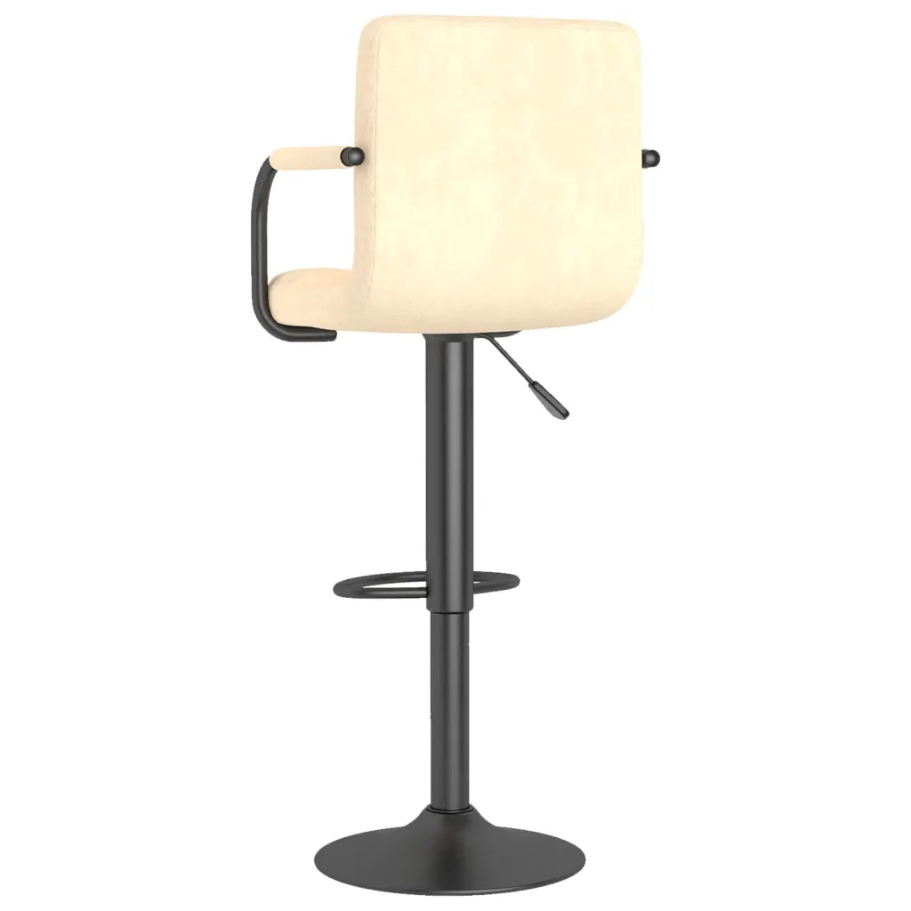 Sgabelli da Bar 2 pz Crema in Velluto 334658