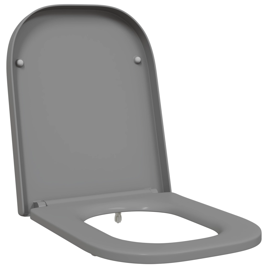 Sgabello per WC con chiusura morbida in Duroplast Grigio