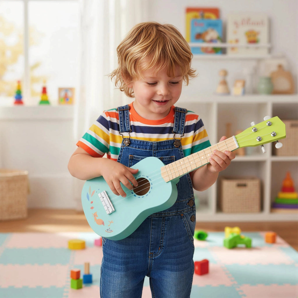 Ukulele chitarra 21 pollici mini 4 corde legno tiglio bambini 3+ Strumento musicale educativo per ragazzi ragazze principianti bambini