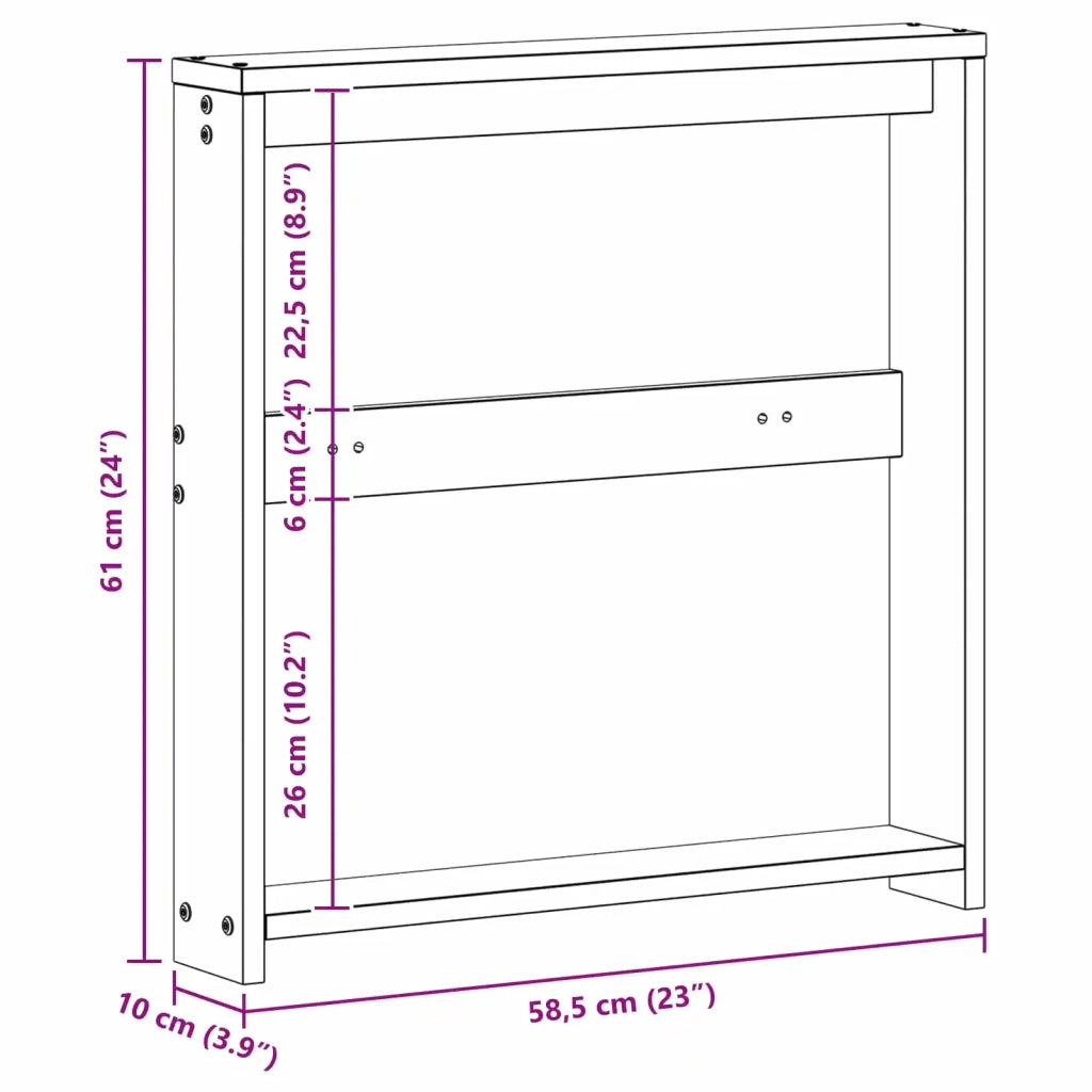 Modulo Braccioli 2 pz Bianco 58,5 x 10 x 61 cm 901518