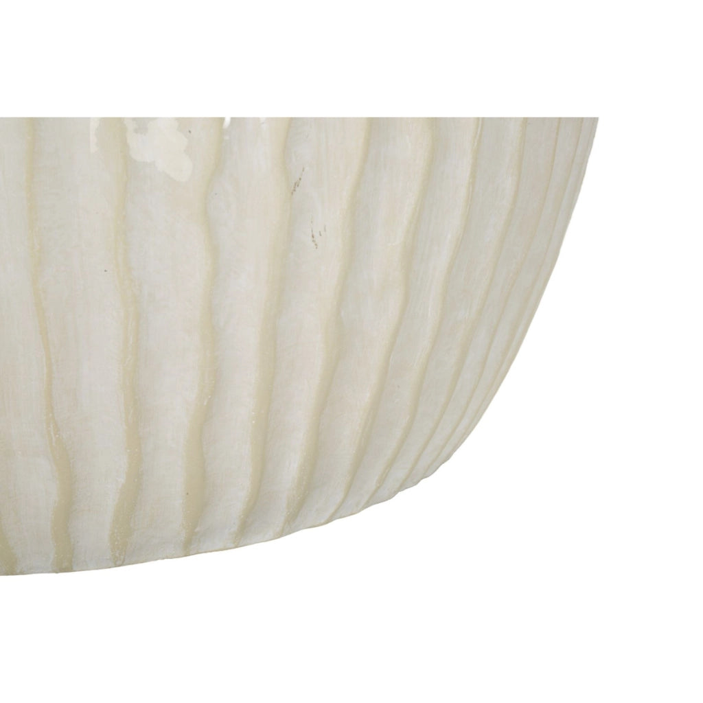 Vaso Decorativo VKH814, Beige, Poliresina, 36,5x36,5x38 cm