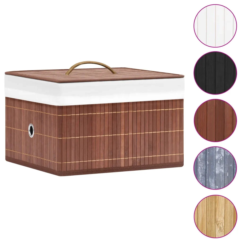 Scatole Portaoggetti 4 pz in BambÃ¹ Marroni cod mxl 39889