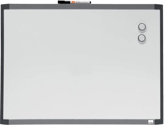 Tavolo Magnetico Bianco - Ideale per Note e Disegni - 1 pezzo - Cassetta in Nero/Grigio/Bianco