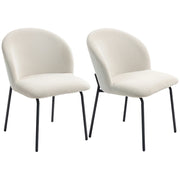 Sedia da pranzo in velluto ¨C zephmum ¨C 56x58x78, crema