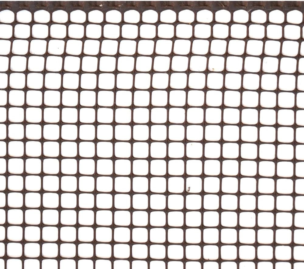 VERDELOOK Rete 10x10 cm Quadra a Bordi Non Taglienti, 1x5 m, Marrone