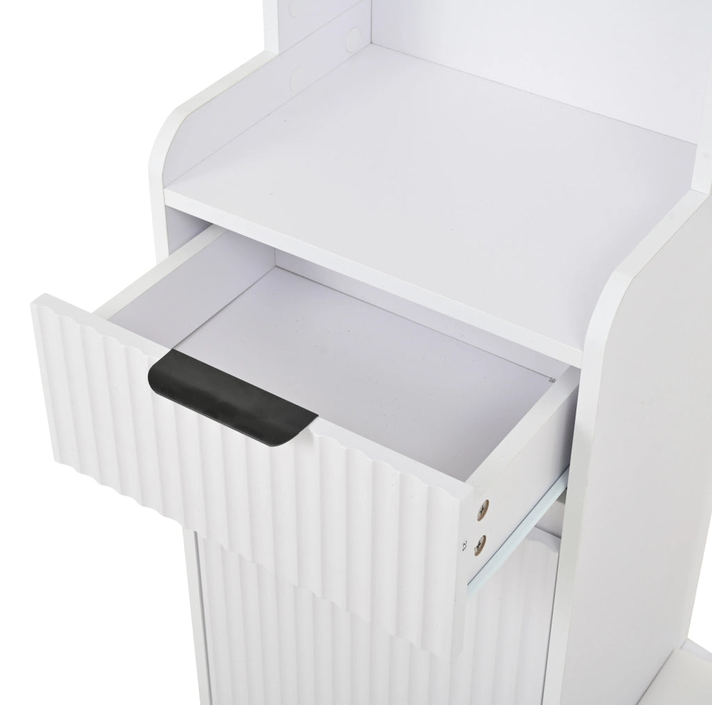 Guardaroba da ingresso 6 in 1 100 x 30 x 180 cm con 8 ganci; cassetti e panca; bianco