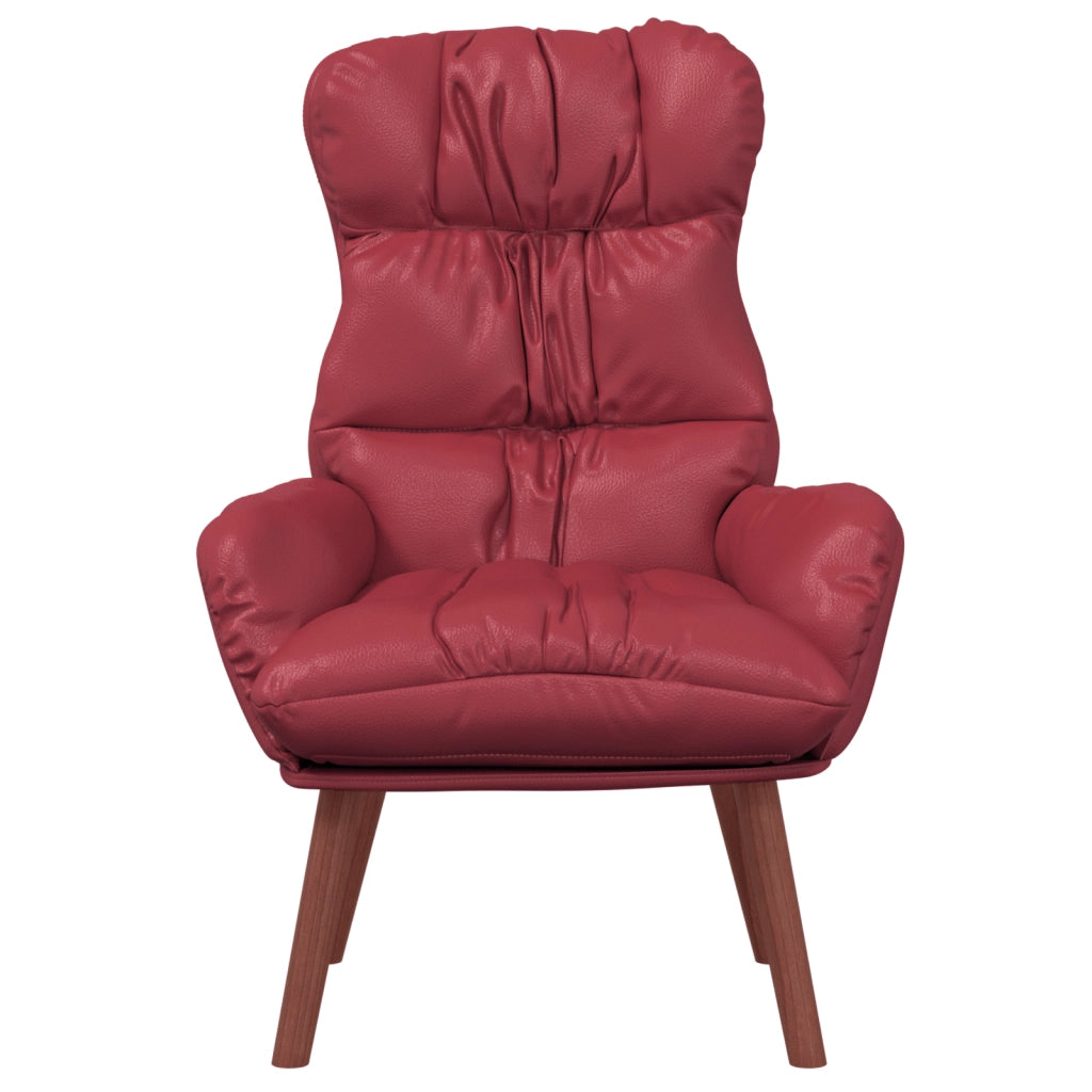 Poltrona Rilassante Wine Red in Pelle Sintetica
