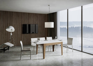 Tavolo Allungabile 120-180x90x77 cm Cico Mix Bianco Frassino