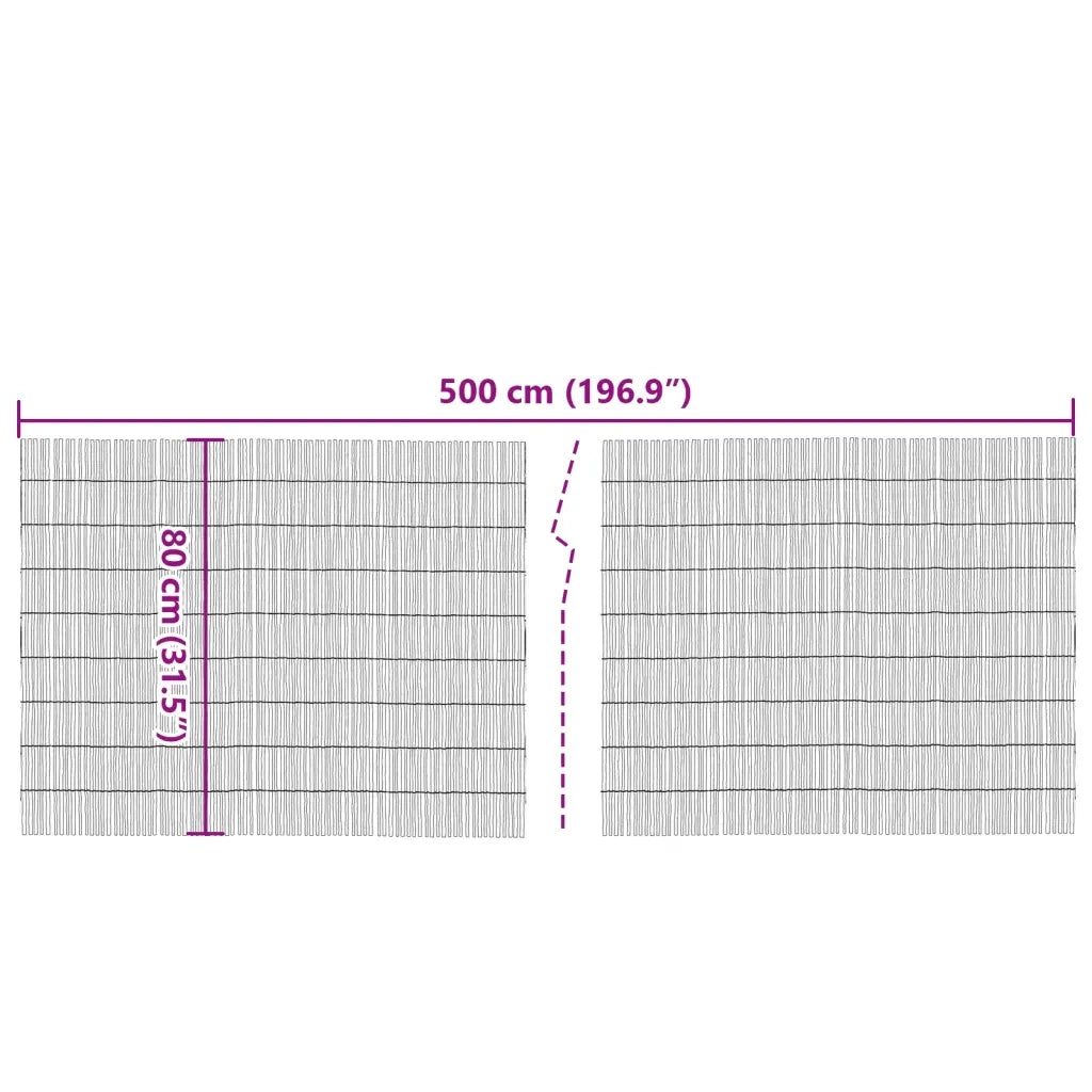 Recinzione da Giardino 500x80 cm Giunco